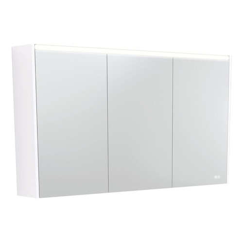 LED Mirror Cabinet 1200 with Gloss White Side Panels [270140]