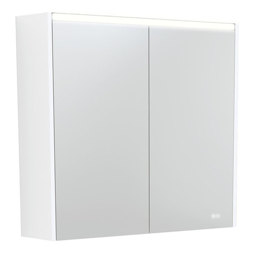 LED Mirror Cabinet 750 with Satin White Side Panels [270143]
