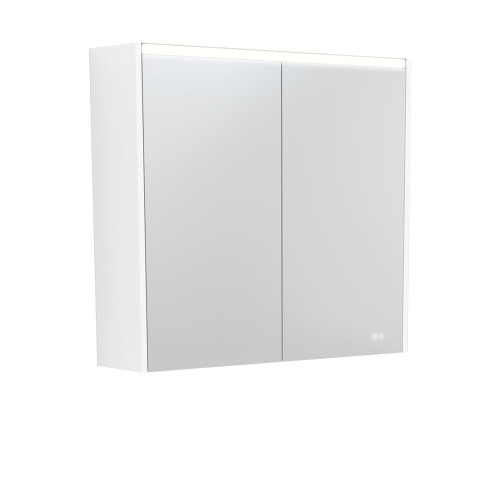 LED Mirror Cabinet 750 with Satin White Side Panels [270143]