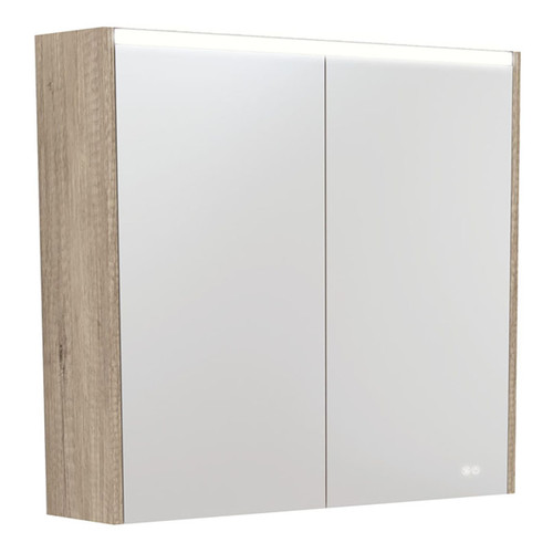 LED Mirror Cabinet 750 with Scandi Oak Side Panels [270144]
