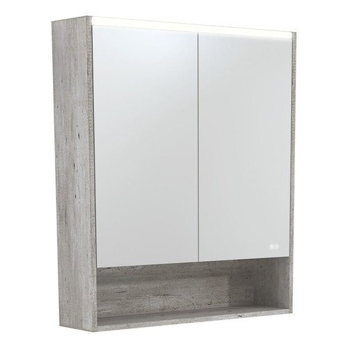 LED Mirror Cabinet 750 with Display Shelf Industrial [270149]