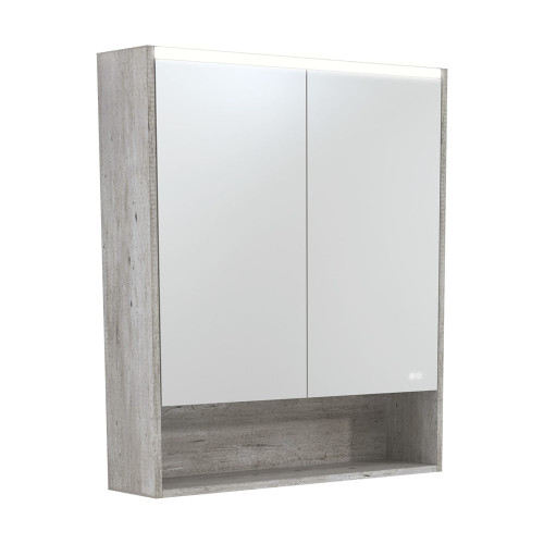 LED Mirror Cabinet 750 with Display Shelf Industrial [270149]