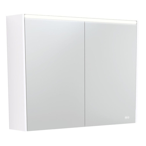 LED Mirror Cabinet 900 with Gloss White Side Panels [270160]