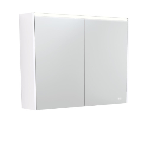 LED Mirror Cabinet 900 with Gloss White Side Panels [270160]