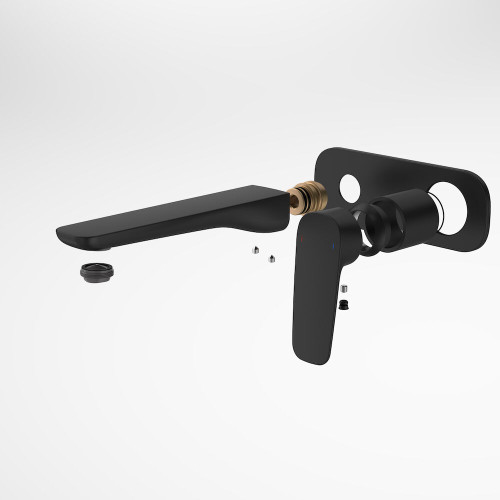 Contura II Wall Basin/Bath Mixer 180mm - Trim Kit - Matte Black [298540]