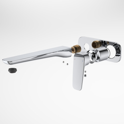 Contura II Wall Basin/Bath Mixer 220mm - Trim Kit - Chrome [298521]