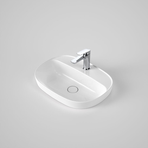 Contura II 530mm Inset Basin with Tap Landing 1 Tap Hole White [298479]