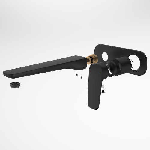 Contura II Wall Basin/Bath Mixer 220mm - Trim Kit - Matte Black [298652]