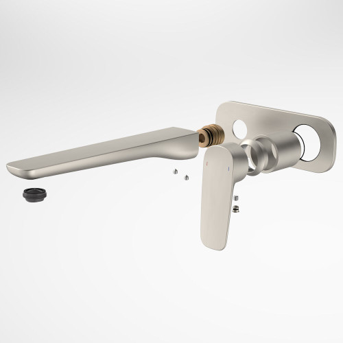 Contura II Wall Basin/Bath Mixer 220mm - Trim Kit- Brushed Nickel [298658]