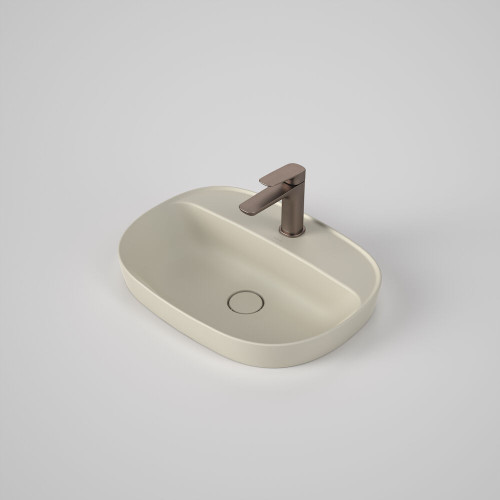 Contura II 530mm Inset Basin with Tap Landing Matte Clay 1 Tap Hole [298671]