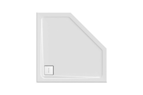 Luna Angled Shower Base 1000mm x 1000mm Rear Waste Acrylic [120578]