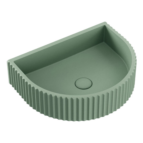 Valentina Fluted Arch Concrete Wall Basin Sage [299269]
