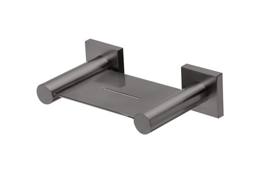 Radii Soap Dish Square Plate Brushed Carbon [299100]
