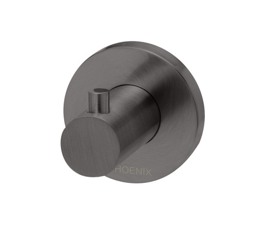 Radii Robe Hook Round Plate Brushed Carbon [299115]