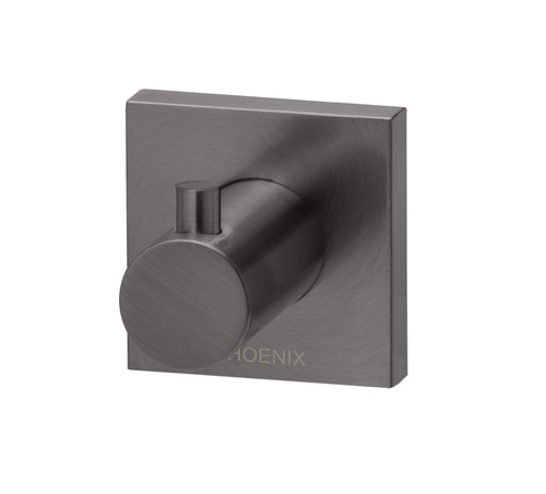 Radii Robe Hook Square Plate Brushed Carbon [299113]