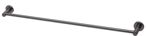 Radii Single Towel Rail 800mm Square Plate Brushed Carbon [299130]