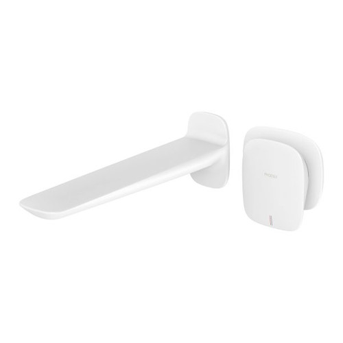 Nuage Wall Basin/Bath Mixer Set 200mm Matte White [278931]