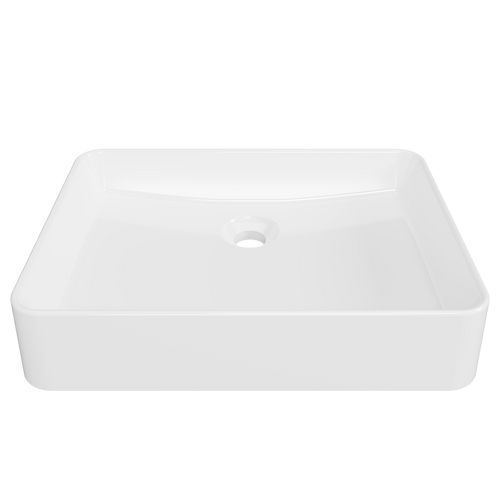 Fergus Semi Recessed Basin 500mm White Gloss [298423]