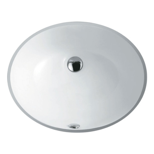 Karmen Undermount Basin 455mm x 380mm with Overflow White 0 Tap Hole [152519]