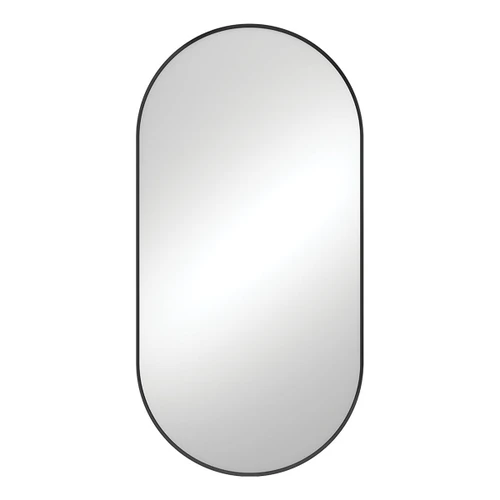 Empire Pill Shape Framed Mirror 600 x 1200mm Matte Blk [270115]