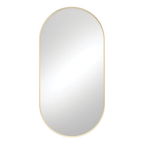 Empire Pill Shape Framed Mirror 600 x 1200mm Urban Brs [270121]