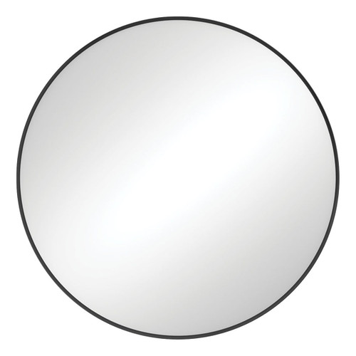 Reba Round Framed Mirror 800mm Matte Black [270118]