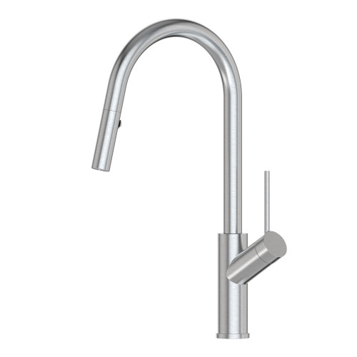 Xcalibre XpressFit Pull-Out Gooseneck Sink Mixer Satin [297358]