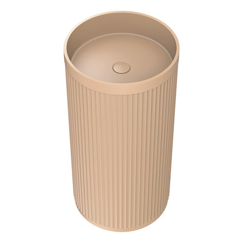 Minka Fluted Freestanding Solid Surface Basin Dusk 450x450x900mm [299575]