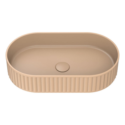 Minka Fluted Pill Shaped Solid Surface Basin Dusk 550 x 340 x 120mm [299592]