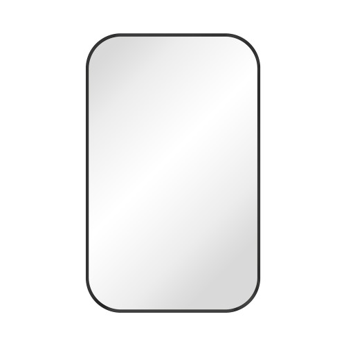 Tono Soft Square Framed Mirror 600x900mm Matte Black [299580]