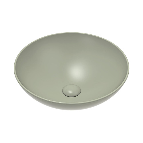 Aluca Slim Edge Ceramic Above Counter Basin 400mm Matte Olive [299573]