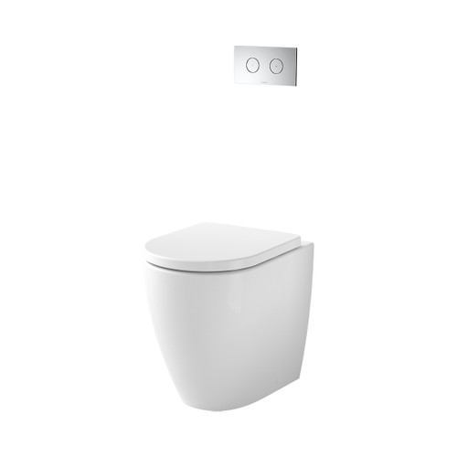 Urbane II Cleanflush Compact Invisi Series II Wall Faced Toilet Suite [299382]