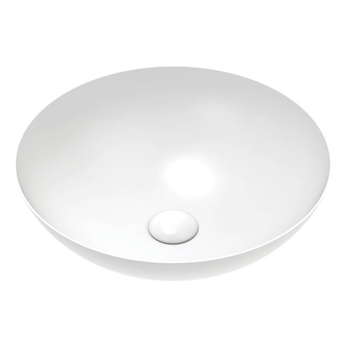 Aluca Slim Edge Ceramic Above Counter Basin 400mm Matte White [299609]