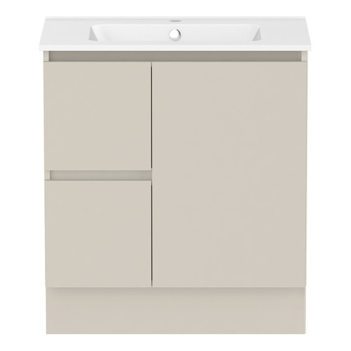 Ascot Floor or Wall Mount Vanity 760mm 2 Drawer LH 1 Door Amaro [299665]