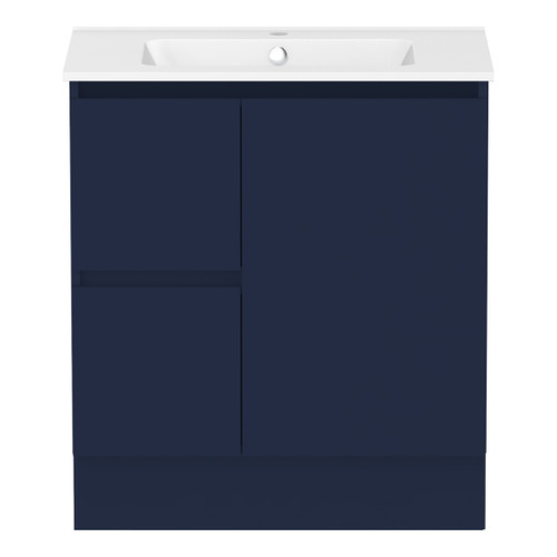 Ascot Floor or Wall Mount Vanity 760mm 2 Drawer LH 1 Door Oxford [299672]