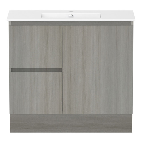 Ascot Floor or Wall Mount Vanity 910mm 2 Drawer LH 1 Door Palomera Oak [299640]