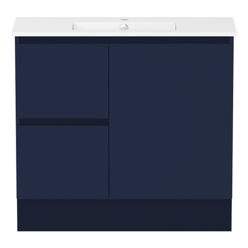 Ascot Floor or Wall Mount Vanity 910mm 2 Drawer LH 1 Door Oxford [299651]