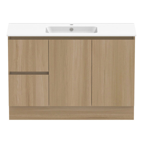 Ascot Floor or Wall Mount Vanity 1210mm 2 Drawer LH 2 Door Plantation Ash [299655]