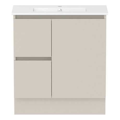 Ascot Floor or Wall Mount Slim Vanity 765mm 2 Drawer LH 1 Door Amaro [299673]