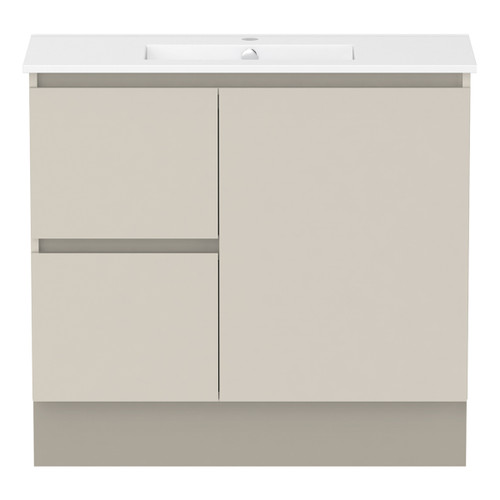 Ascot Floor or Wall Mount Slim Vanity 915mm 2 Drawer LH 1 Door Amaro [299652]