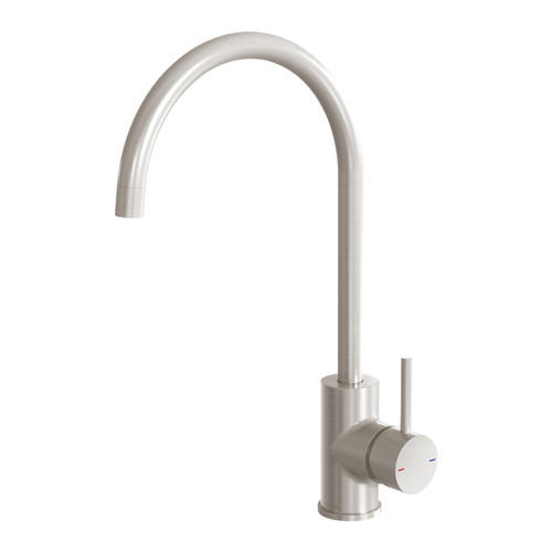 Pina Gooseneck Sink Mixer 200mm 6 Star Brushed Nickel [300014]
