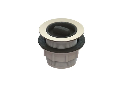 Plug & Waste 50mm x 70mm Stainless Steel on Plastic w/Rubber Plug [025480]