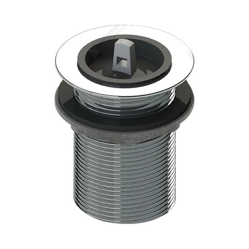 Plug and Waste with Rubber Plug 40mm x 70mm Chrome [025614]