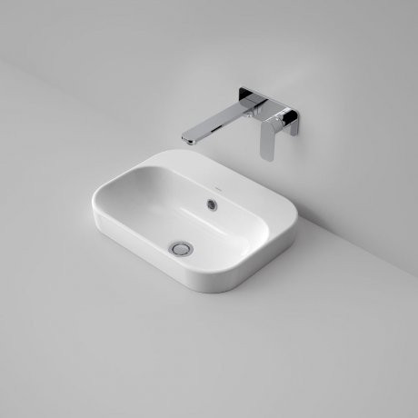 Luna Inset Basin with Overflow White 0 Tap Holes [153101]