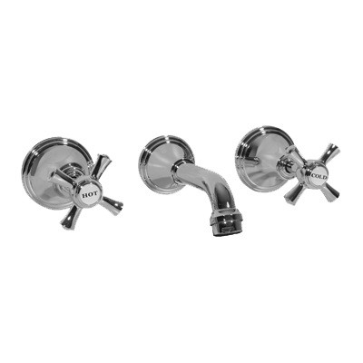 Belair Bath Set (Taps & Spout) Chrome [035158]