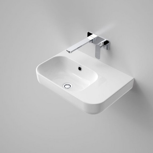 Luna Shelf Wall Basin with Overflow White 0 Tap Holes [153106]