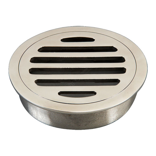 316 Round Floor Waste 80mm Polished Stainless Steel [141560]