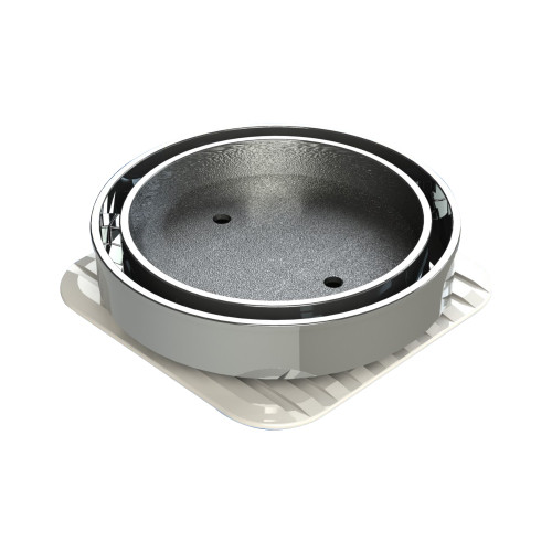 Bermuda Round Tile Insert Floor Waste with Megaflex Flange 50mm Outlet Chrome [139666]