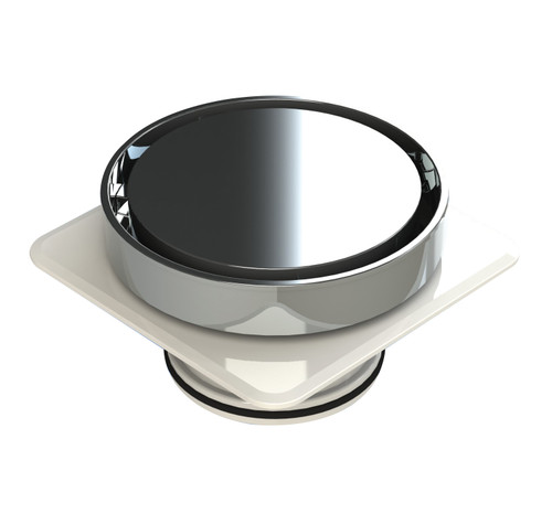 Bermuda Round Flipper Floor Waste with Megaflex Flange 80mm Outlet Chrome [139670]