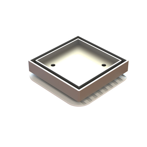 Bermuda "Lowline" Square Tile Insert Floor Waste with Megaflex Flange 50mm Outlet Chrome [139675]